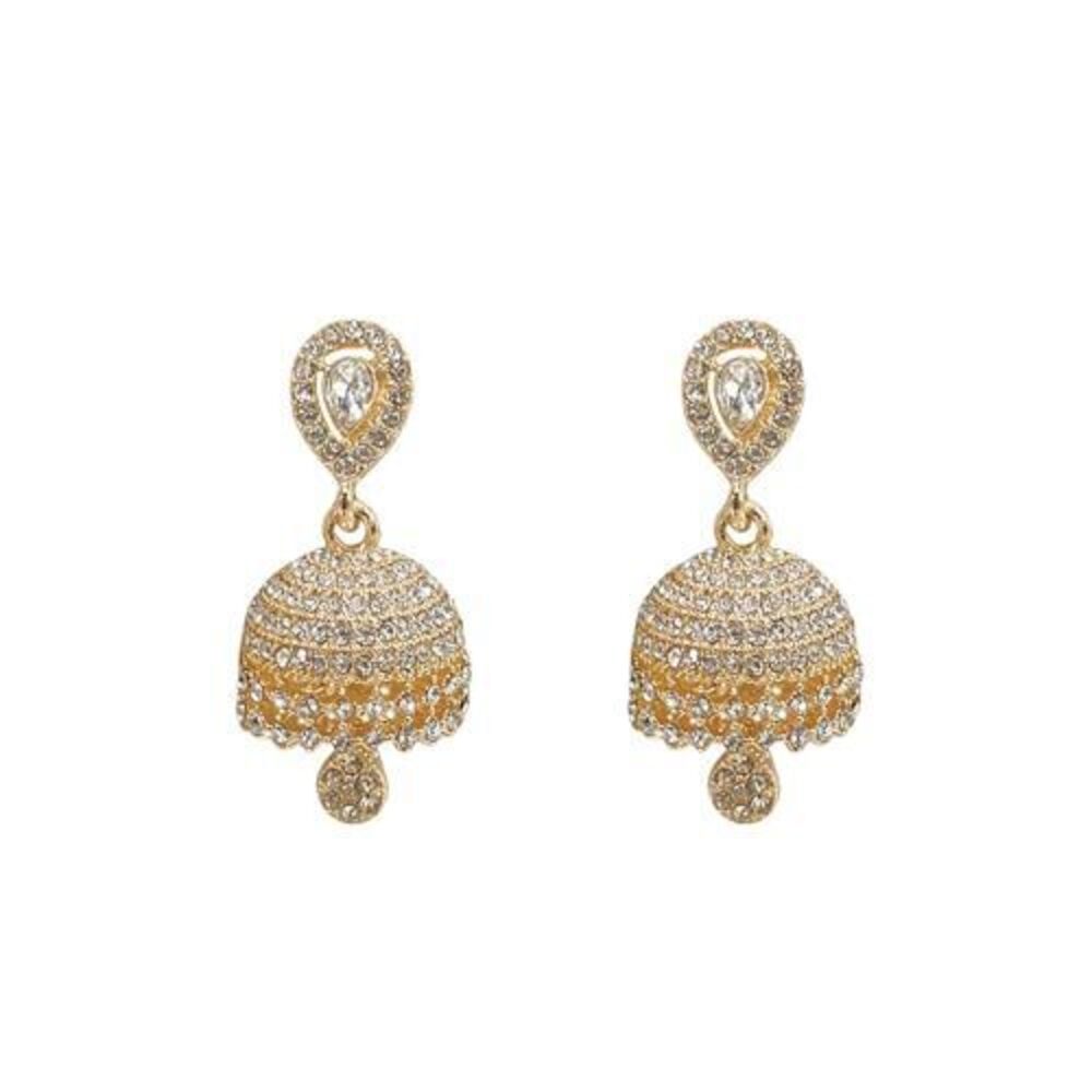 6123 Dainty Jhumki Bell Teardrop Dangle Drop Earrings Bohemian Vintage